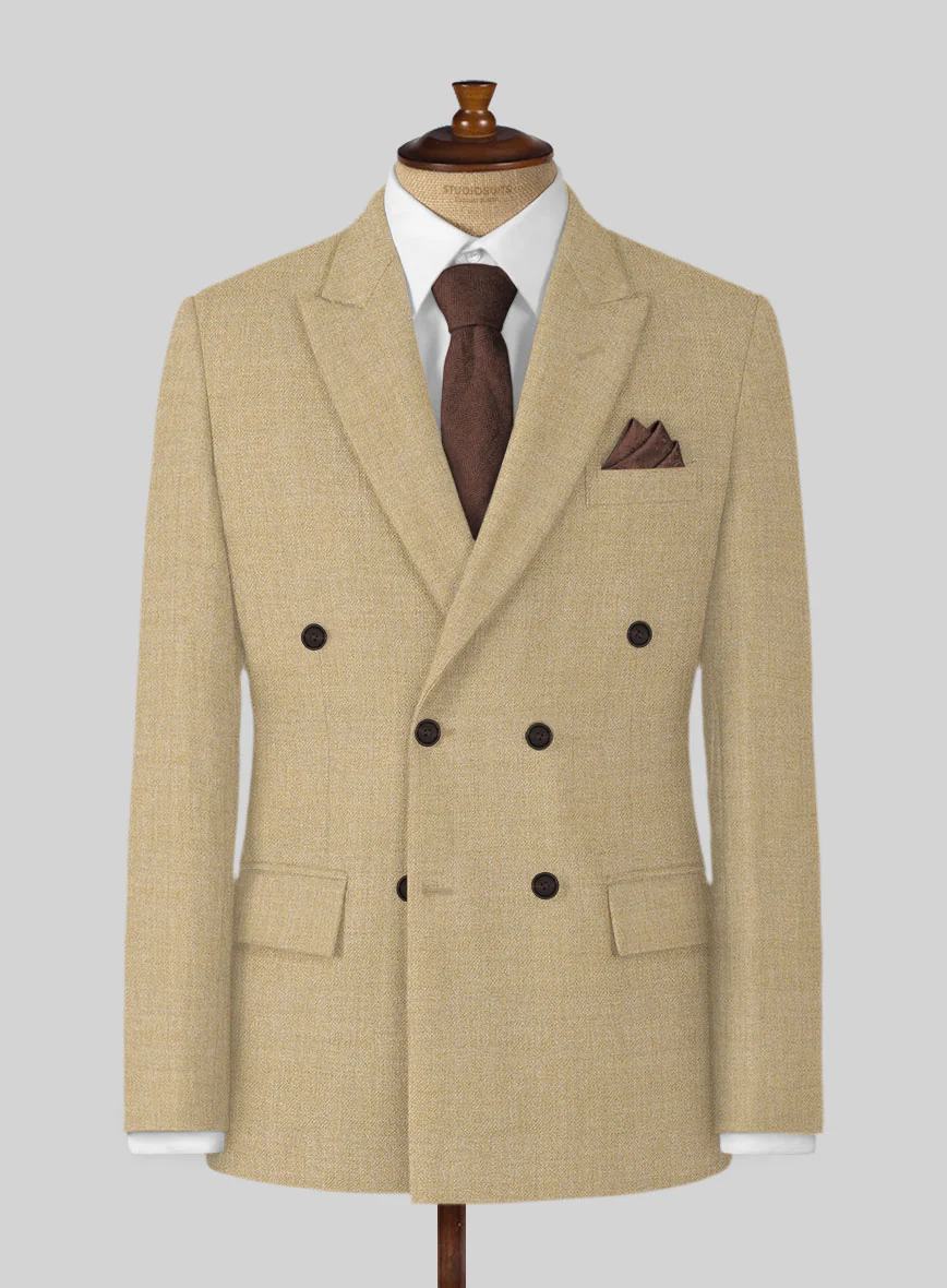 Naples Sandcastle Tweed Double Breasted Jacket