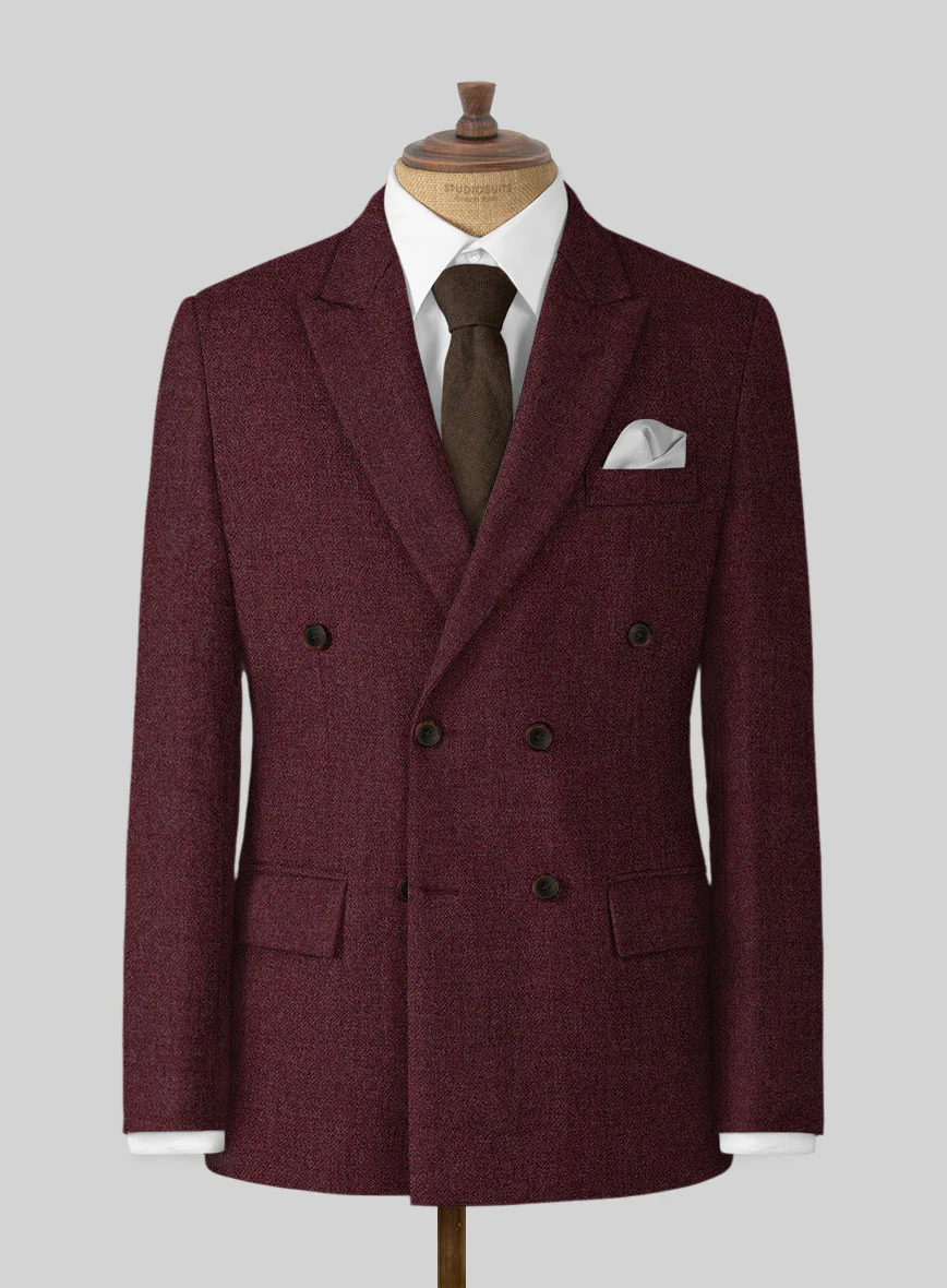 Naples Sangria Tweed Double Breasted Jacket