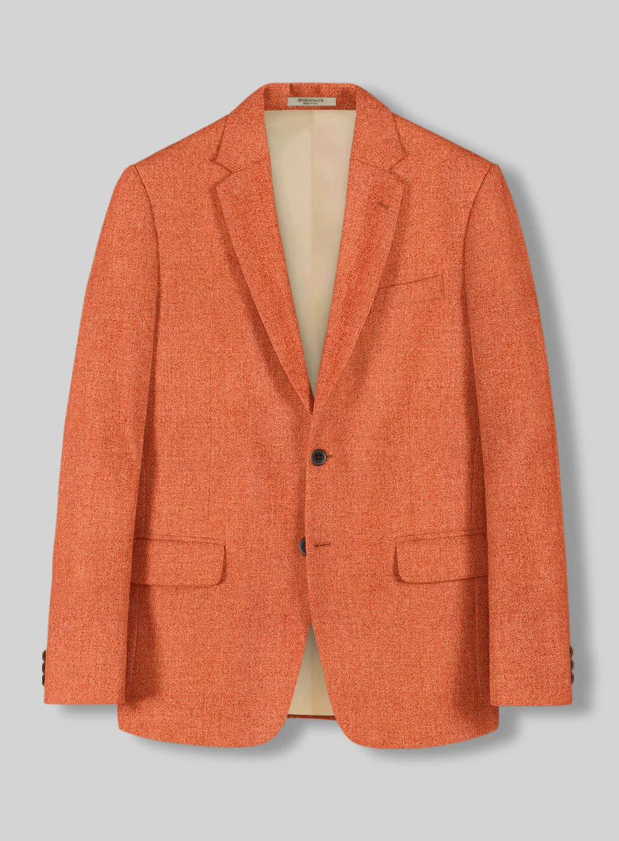 Naples Spring Orange Tweed Jacket