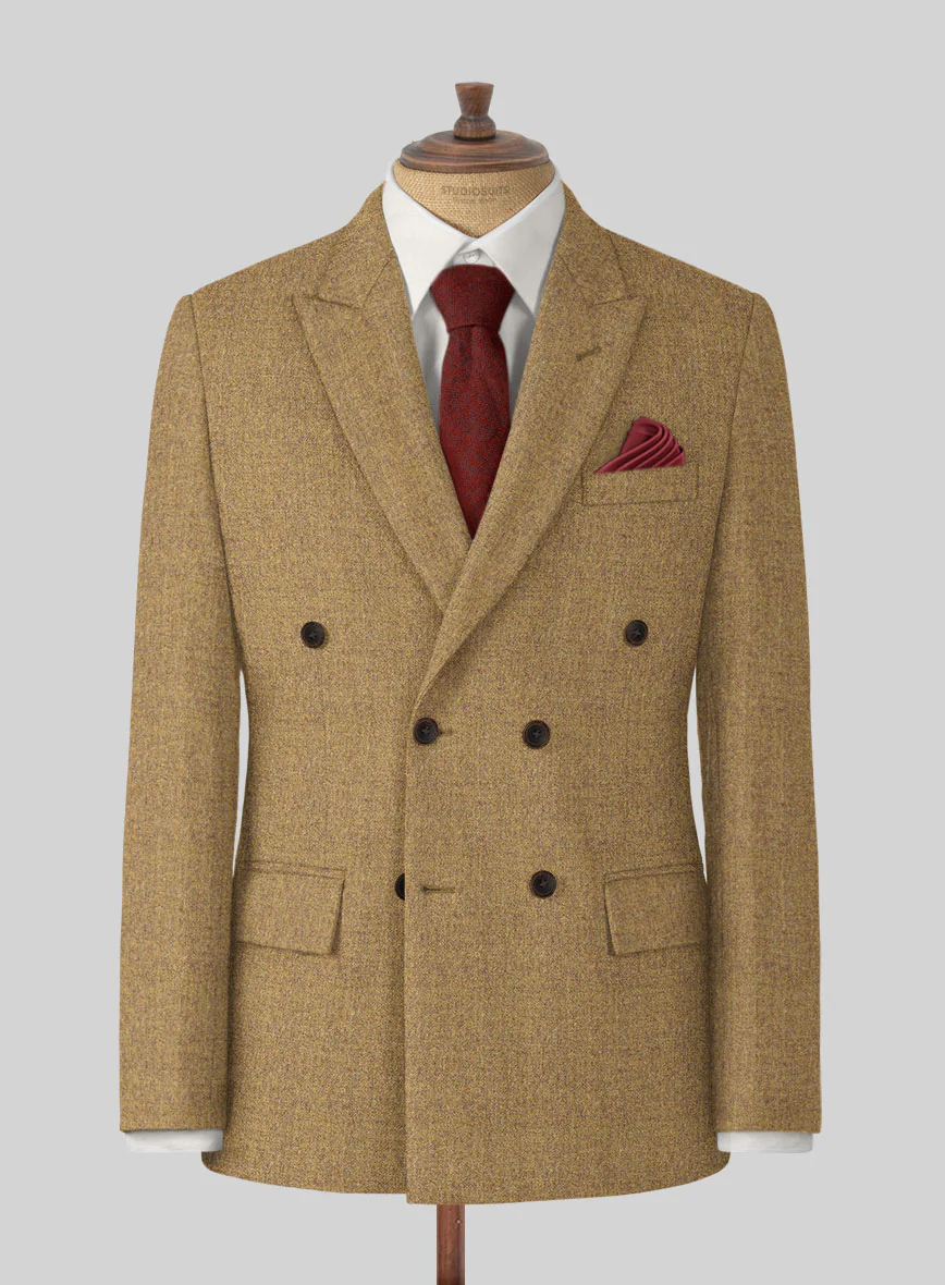 Naples Tuscan Sun Tweed Double Breasted Jacket