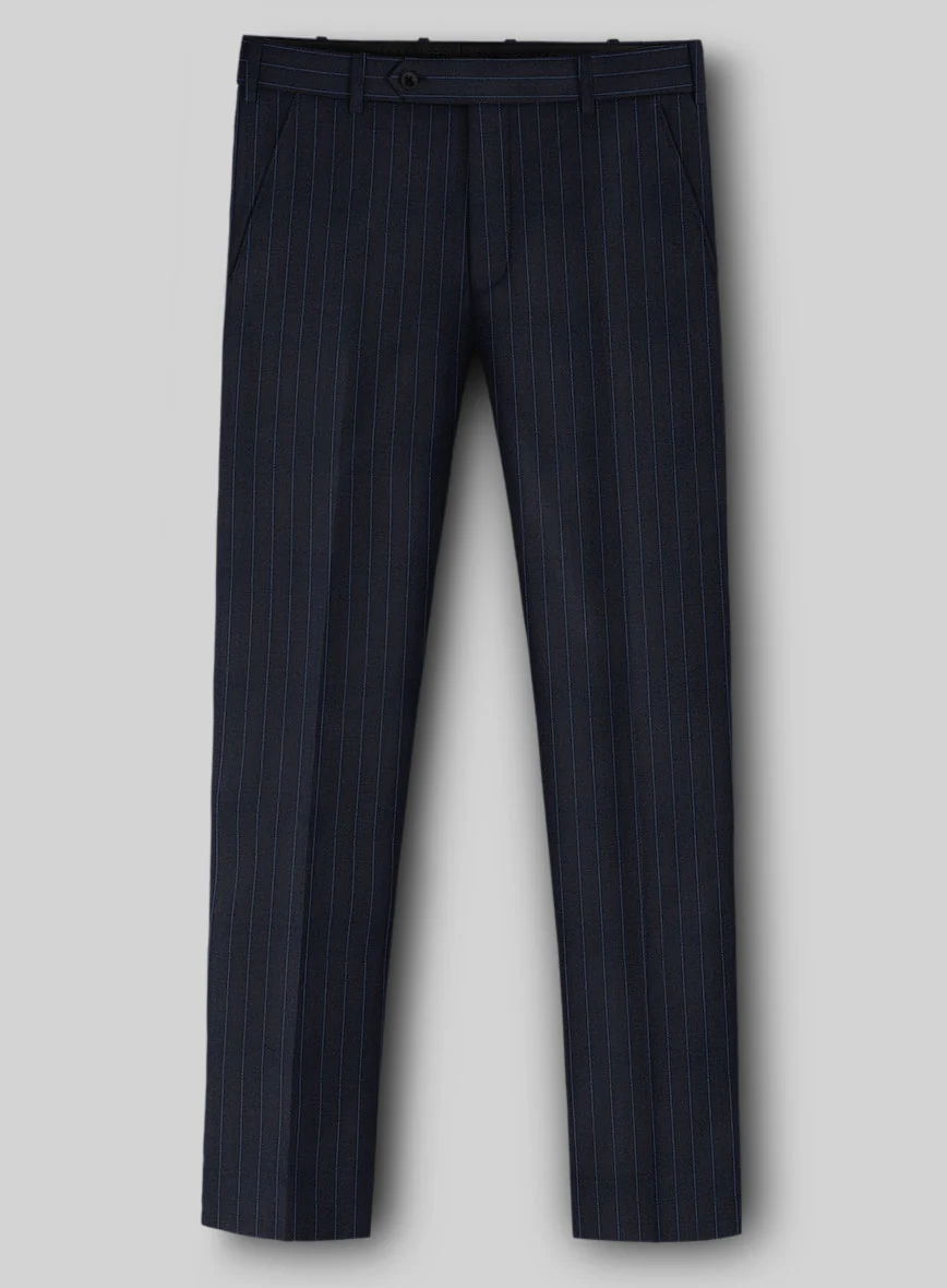 Napolean Abelino Stripe Dark Blue Wool Suit - Image 6