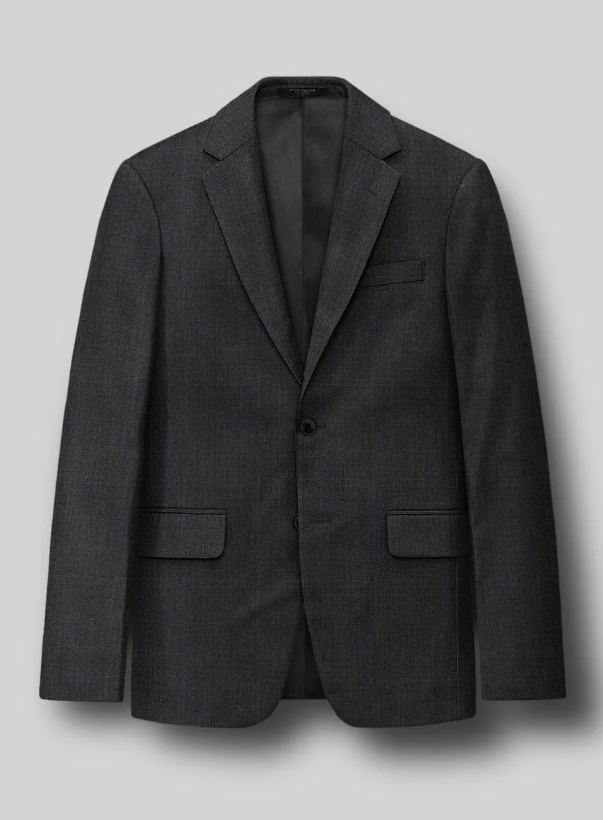 Napolean Abelino Stripe Gray Wool Jacket