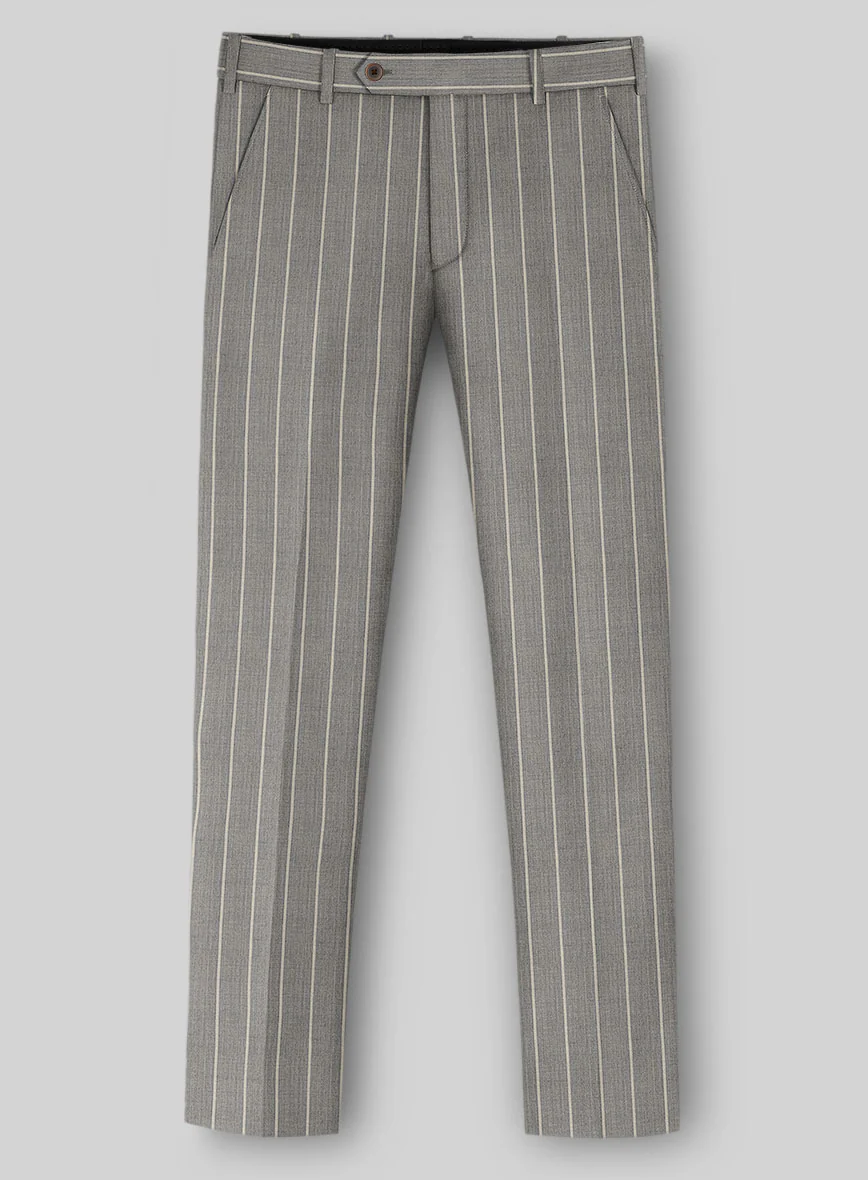 Napolean Alonzo Stripe Gray Wool Pants