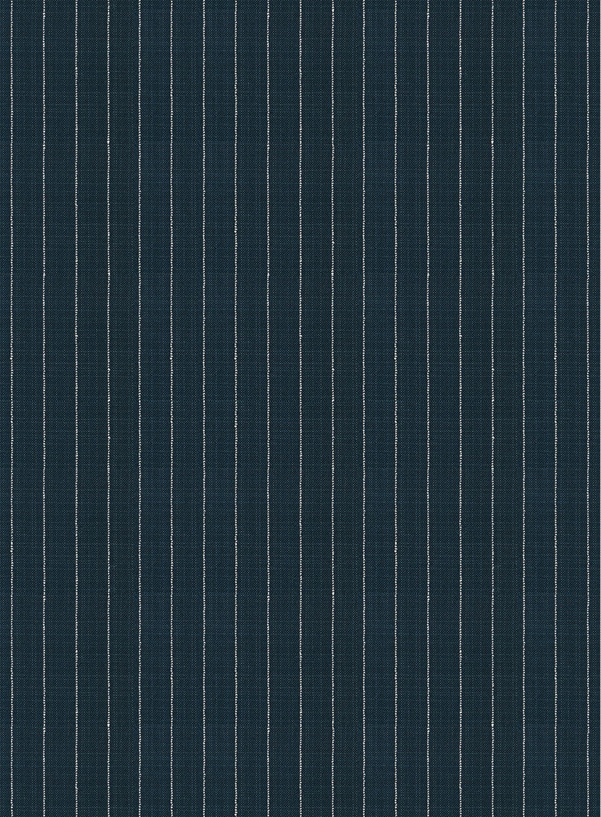 Napolean Argio Stripe Prussian Blue Wool Jacket - Image 3