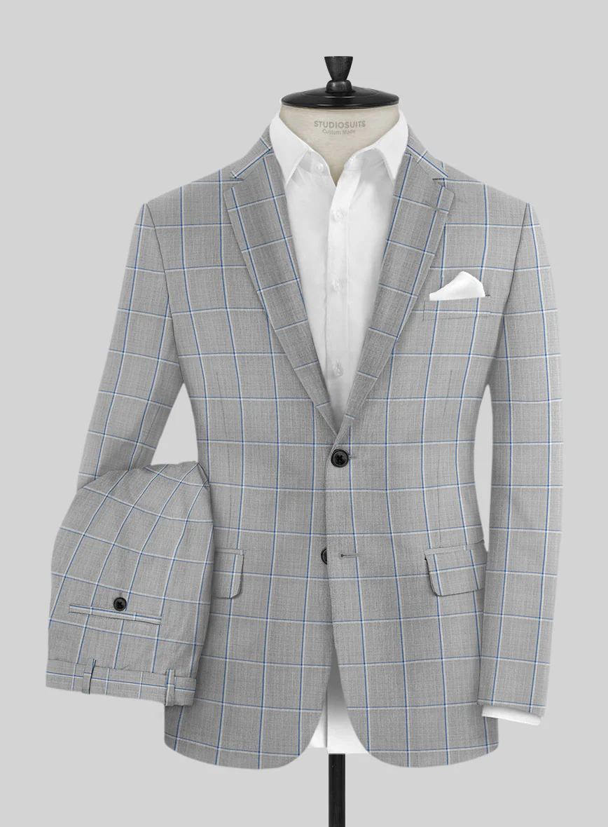 Napolean Aria Light Gray Wool Suit - Image 2