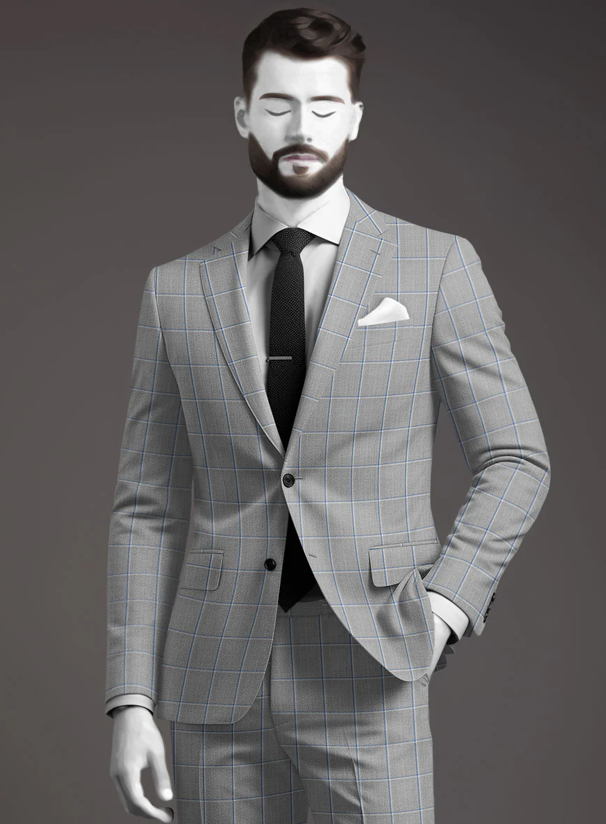 Napolean Aria Light Gray Wool Suit - Image 4