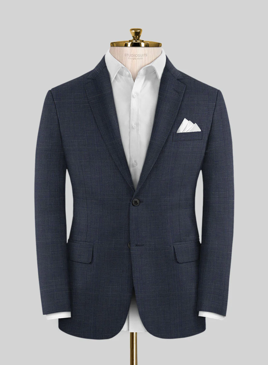 Napolean Ariel Nailhead Blue Wool Jacket