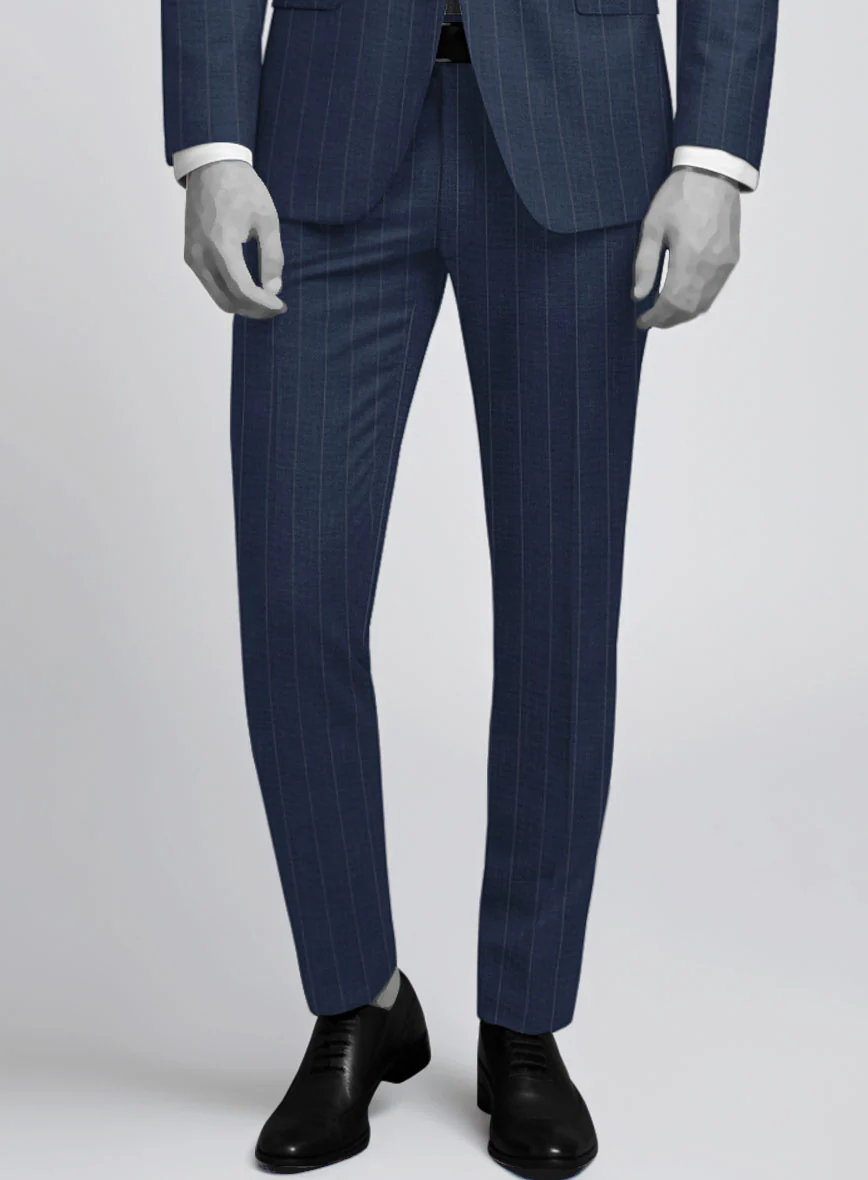 Napolean Artisan Band Blue Wool Pants