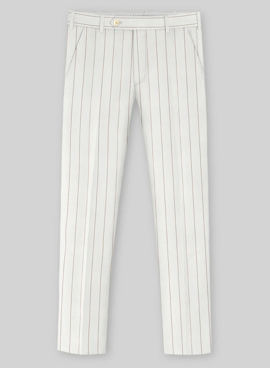 Napolean Artisan Band Ivory Wool Pants - Image 2