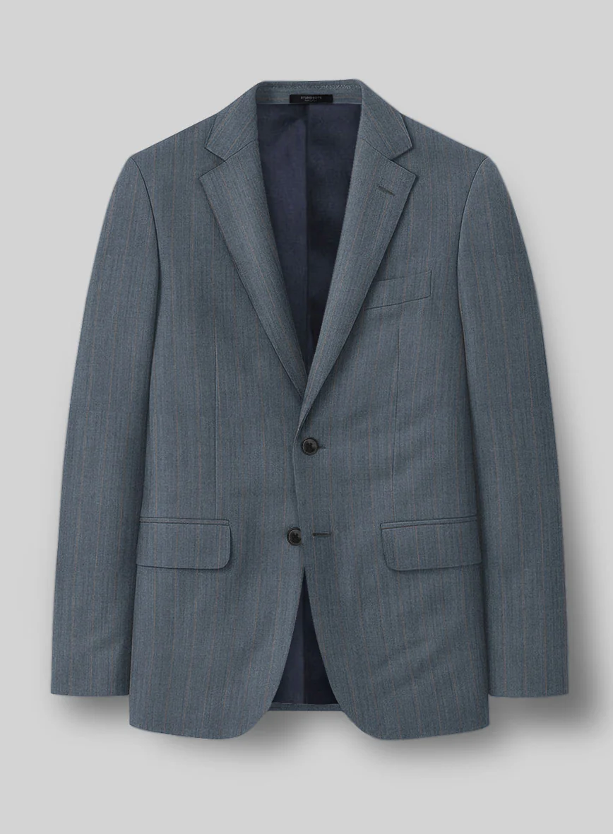 Napolean Bellagio Stripe Blue Wool Jacket
