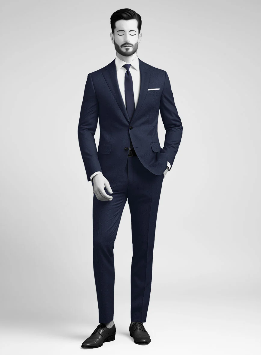 Napolean Royal Blue Birdseye Wool Suit