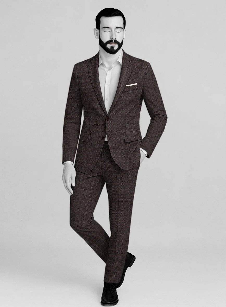 Napolean Bob Weave Rust Wool Suit