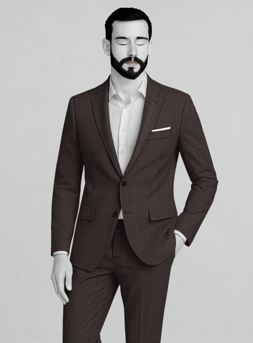 Napolean Bob Weave Rust Wool Suit - Image 4