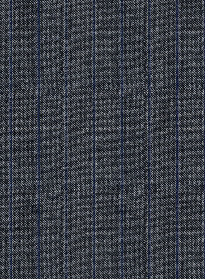 Napolean Calipso Stripe Blue Wool Suit - Image 6