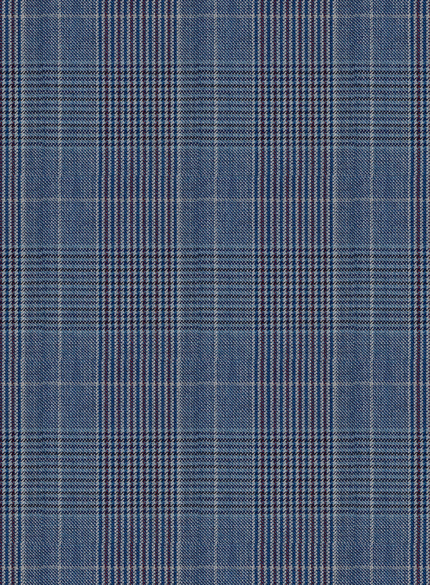 Napolean Canzo Glen Blue Wool Jacket - Image 3