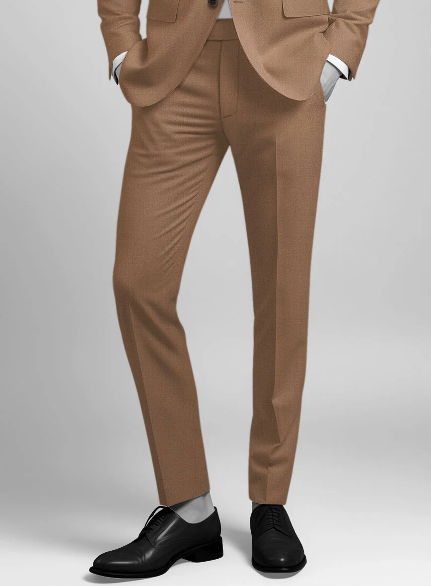 Napolean Caramel Brown Wool Pants