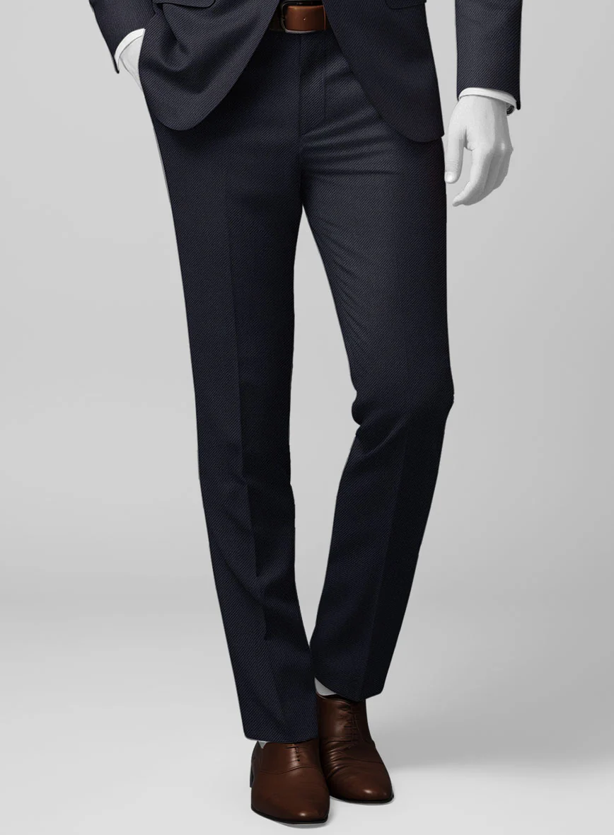 Napolean Cavalry Twill Blue Wool Tuxedo Suit - Image 5