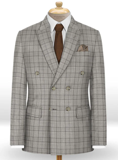 Napolean Corro Gray Wool Double Breasted Jacket