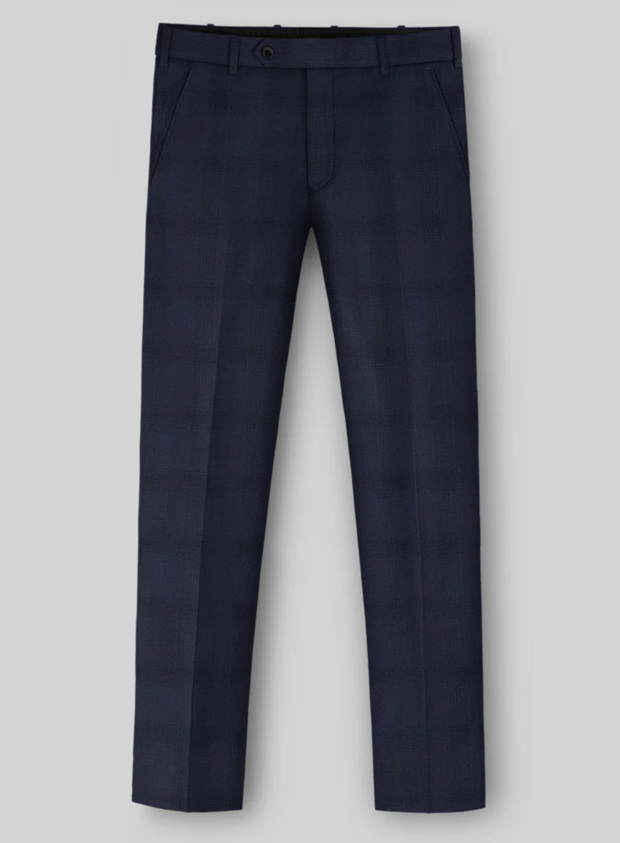 Napolean Dark Blue Glen Pants - Image 2