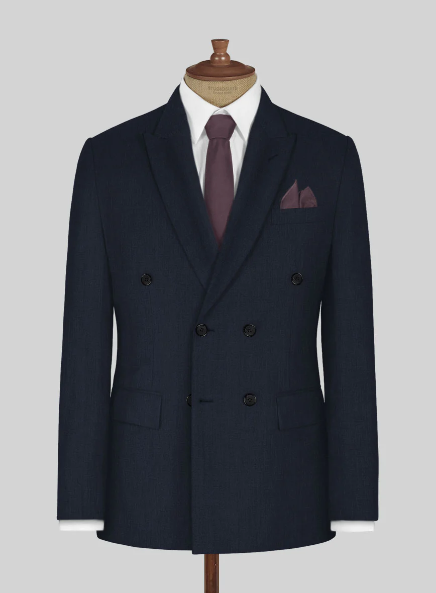 Napolean Dark Blue Wool Double Breasted Jacket