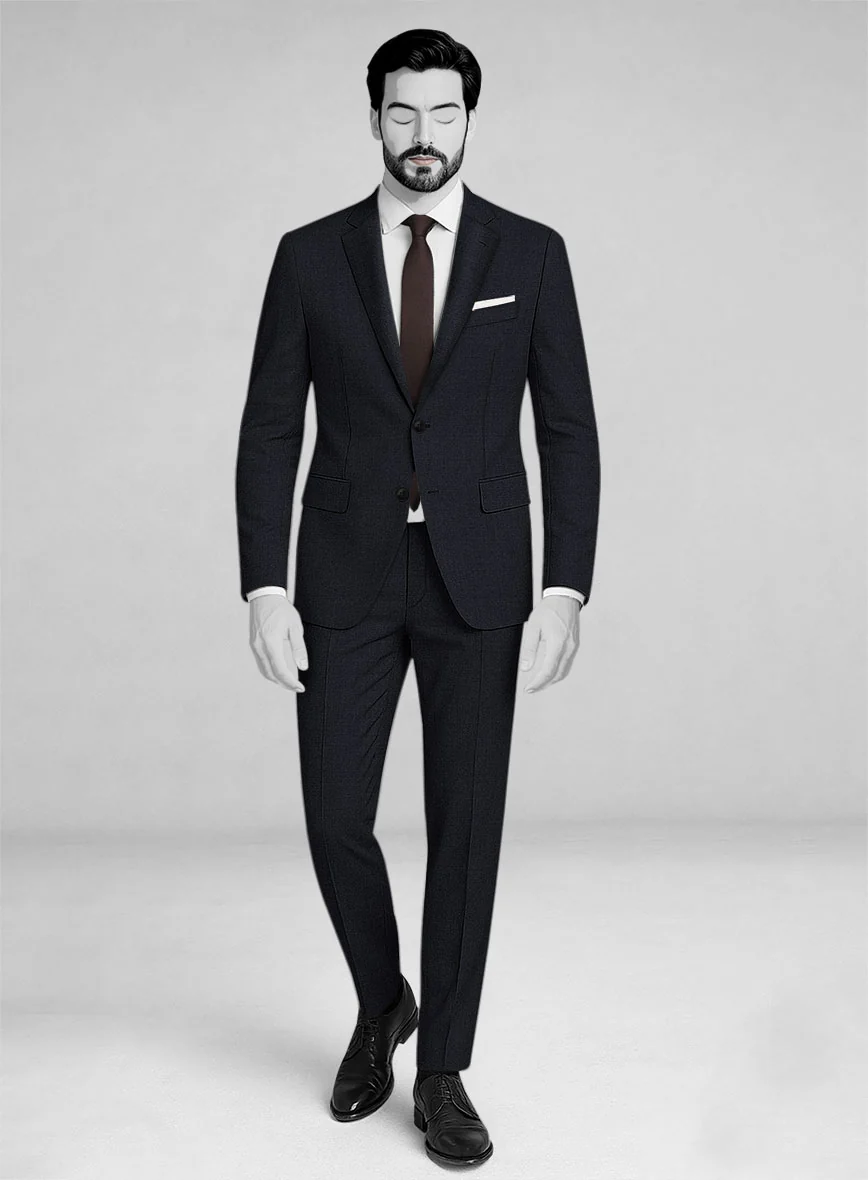 Napolean Dark Blue Wool Suit