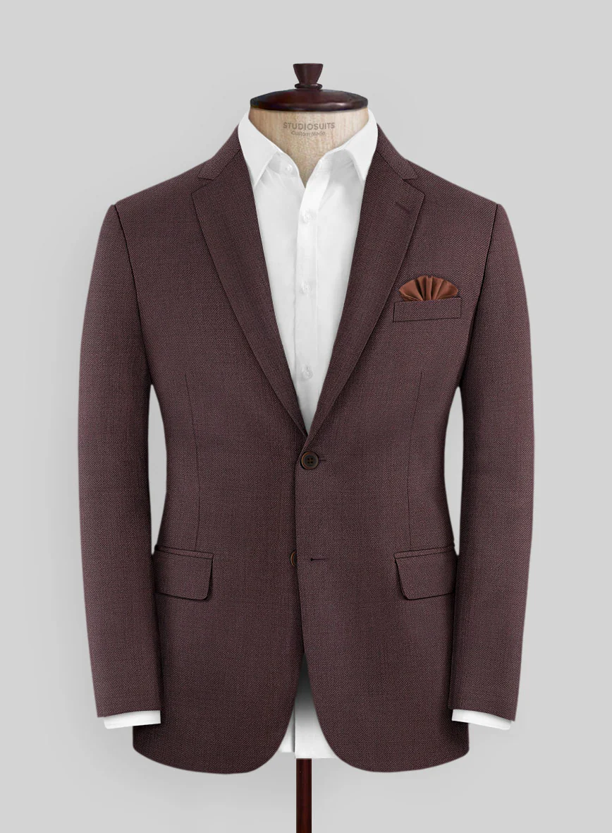 Napolean Dark Wine Wool Suit - Image 4