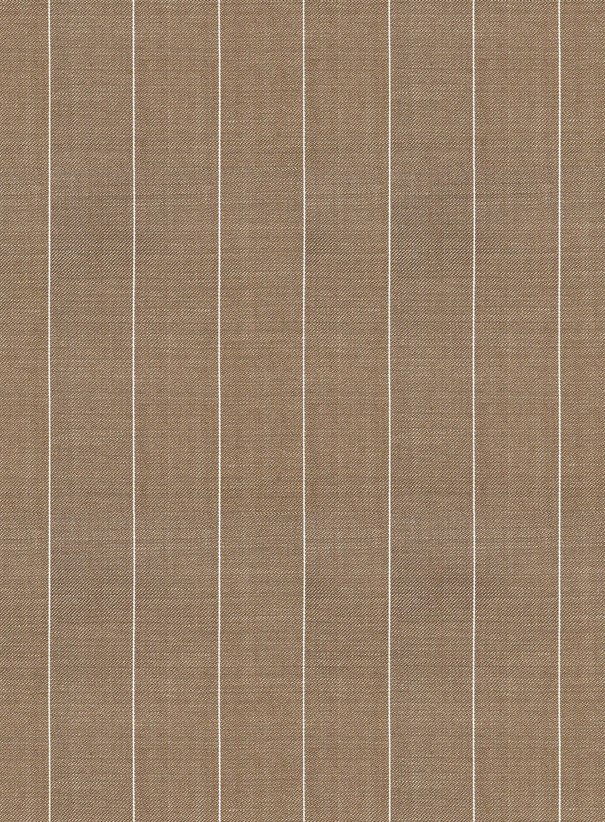 Napolean Derossi Stripe Beige Wool Suit - Image 7