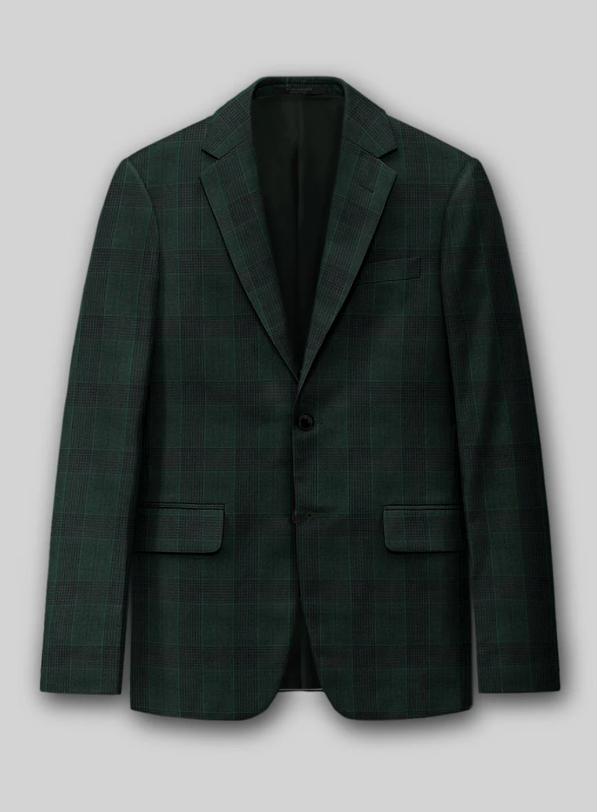 Napolean Devon Check Green Wool Jacket