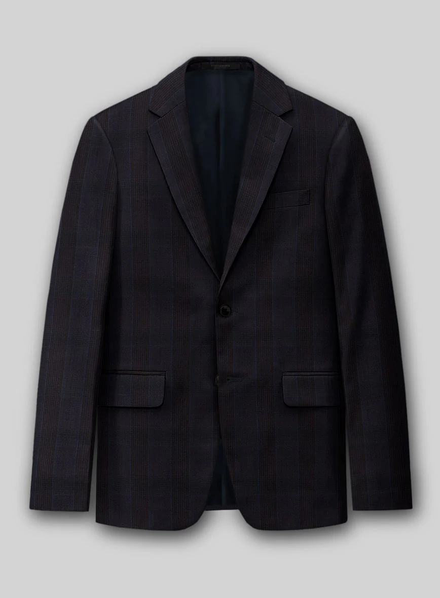 Napolean Devon Check Violet Wool Jacket