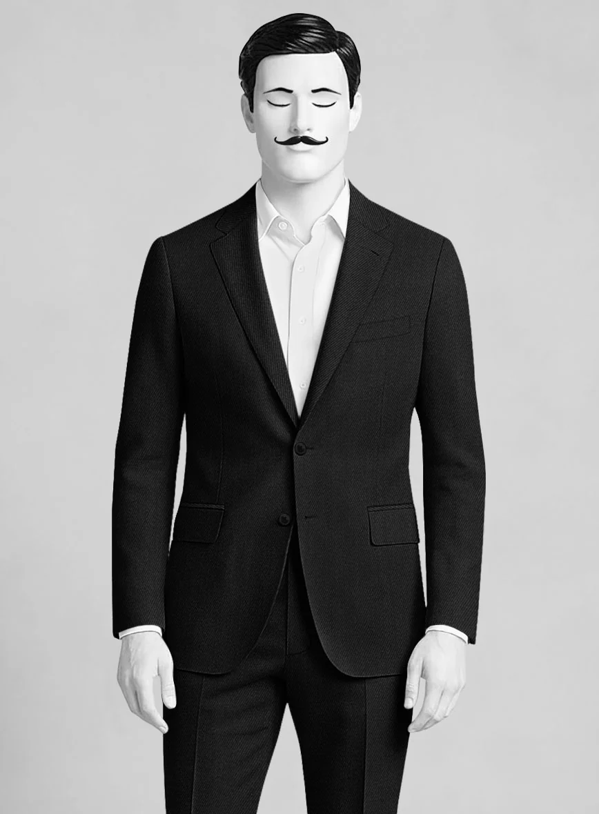 Napolean English Twill Black Wool Jacket - Image 2