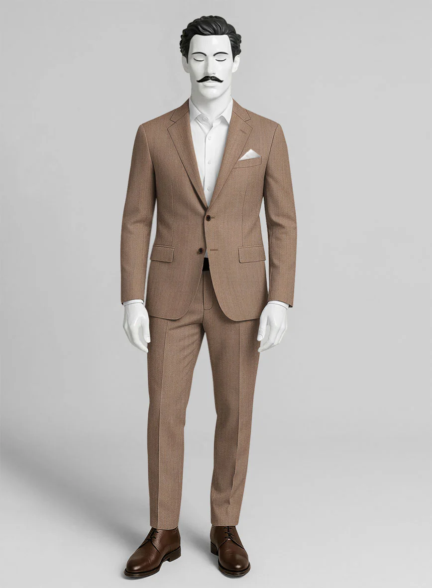 Napolean English Twill Brown Wool Suit