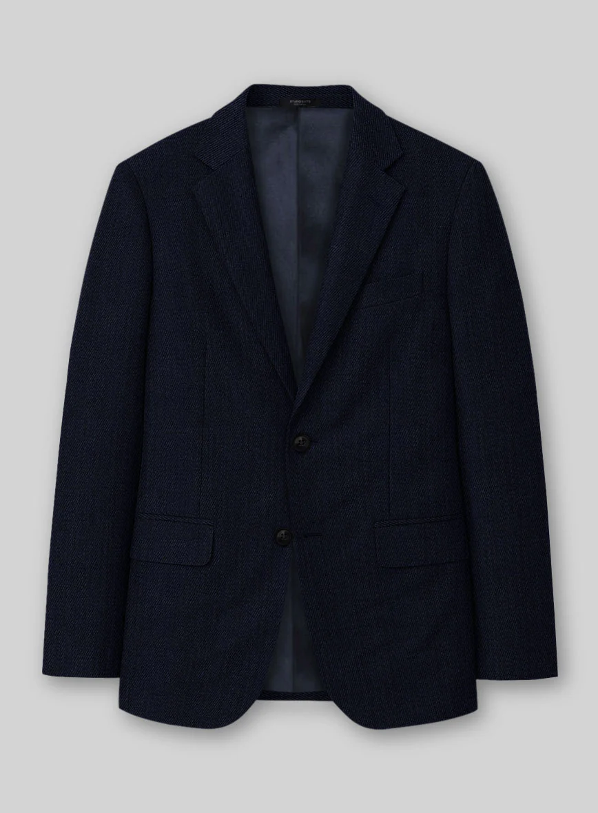 Napolean English Twill Dark Blue Wool Jacket