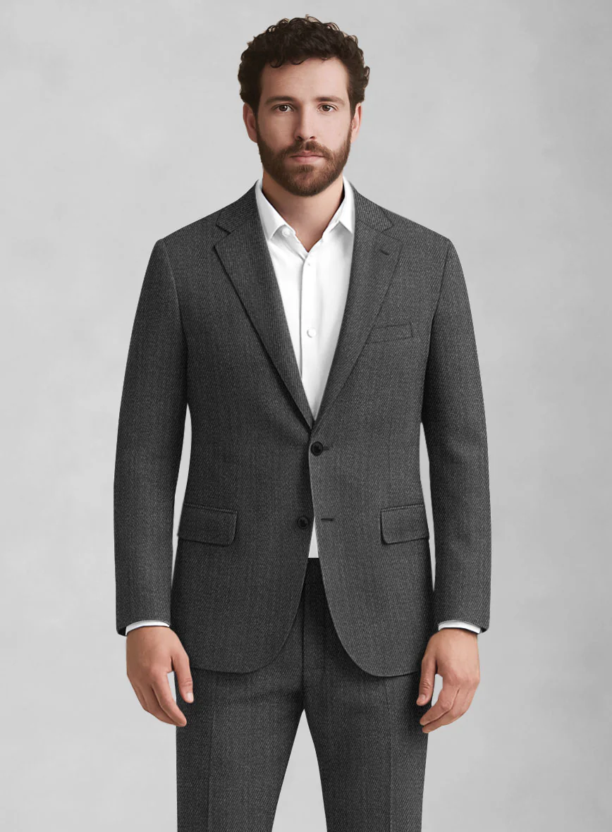 Napolean English Twill Gray Wool Suit - Image 3