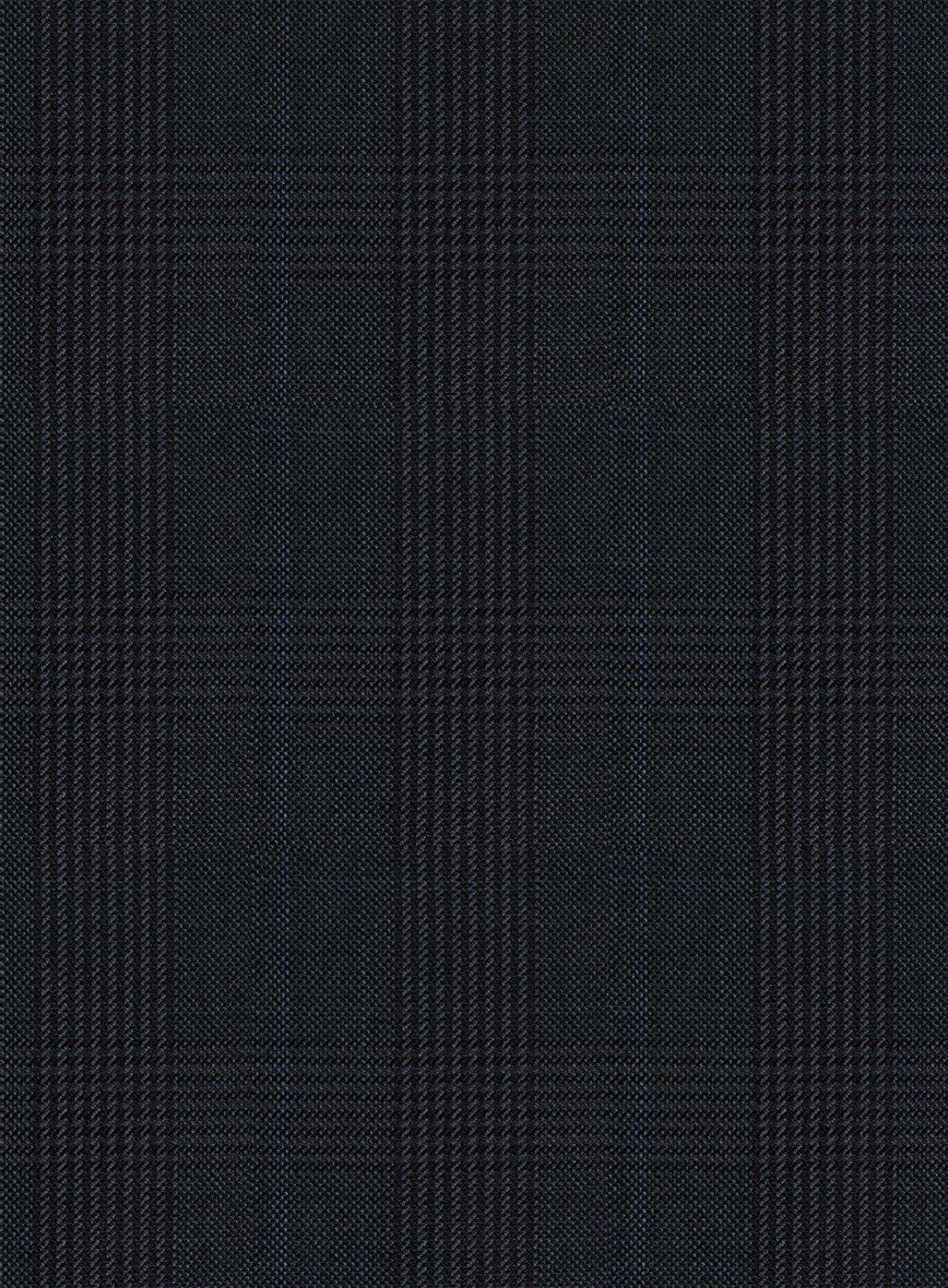 Napolean Esso Tartan Blue Wool Jacket - Image 4