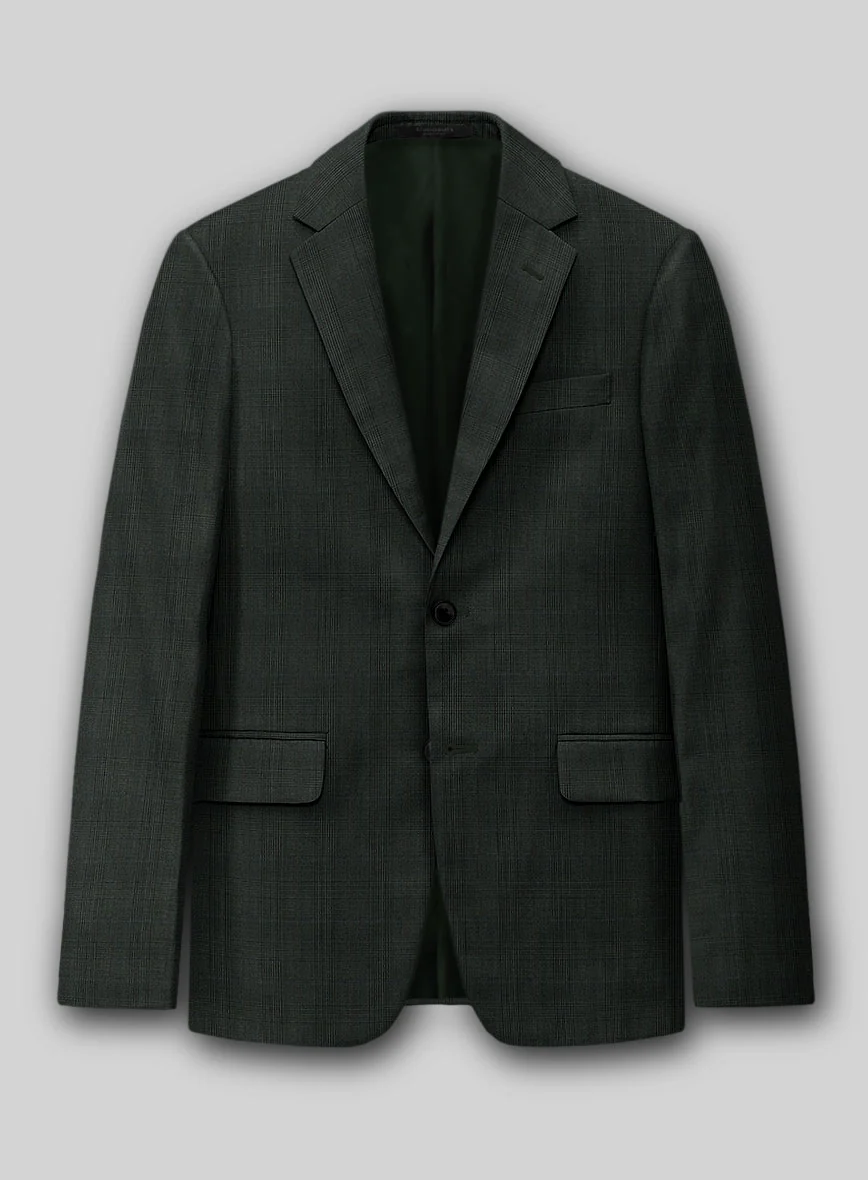 Napolean Esso Tartan Olive Wool Jacket