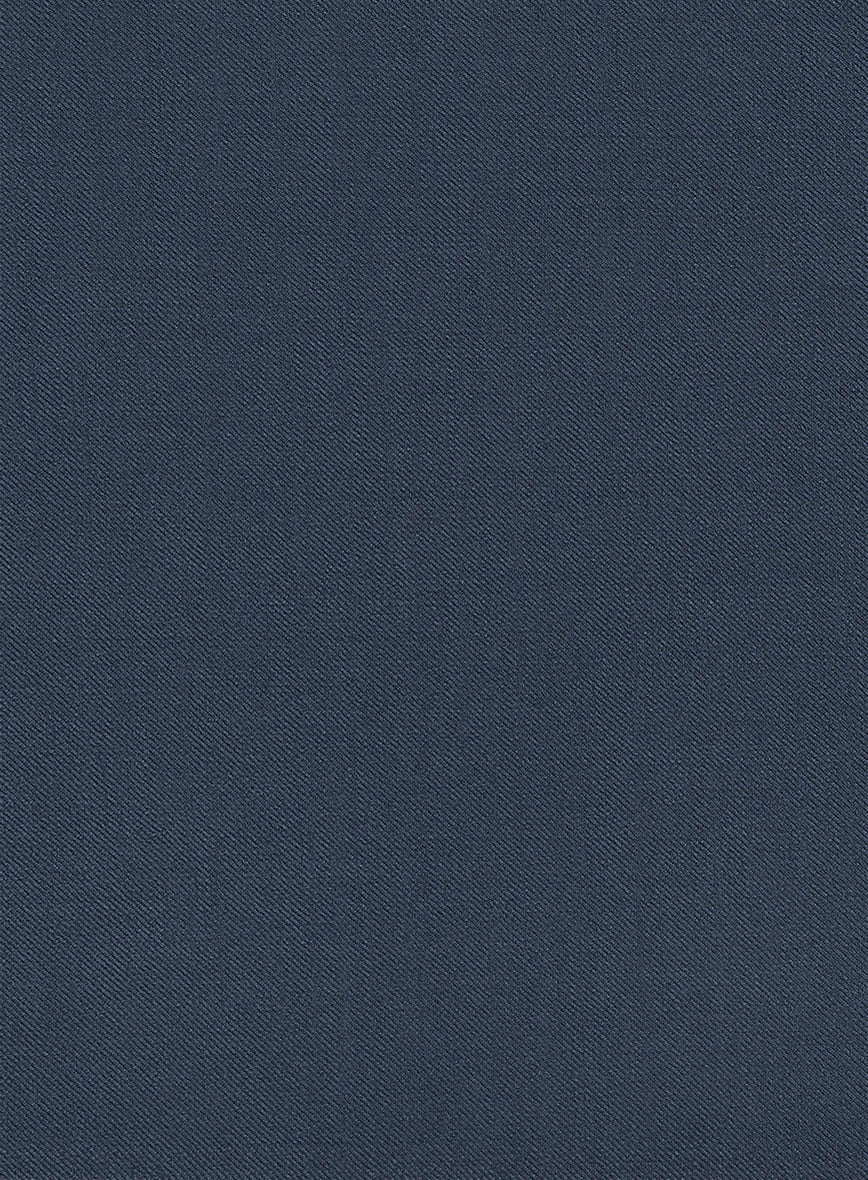 Napolean Flat Blue Double Gurkha Wool Trousers - Image 5