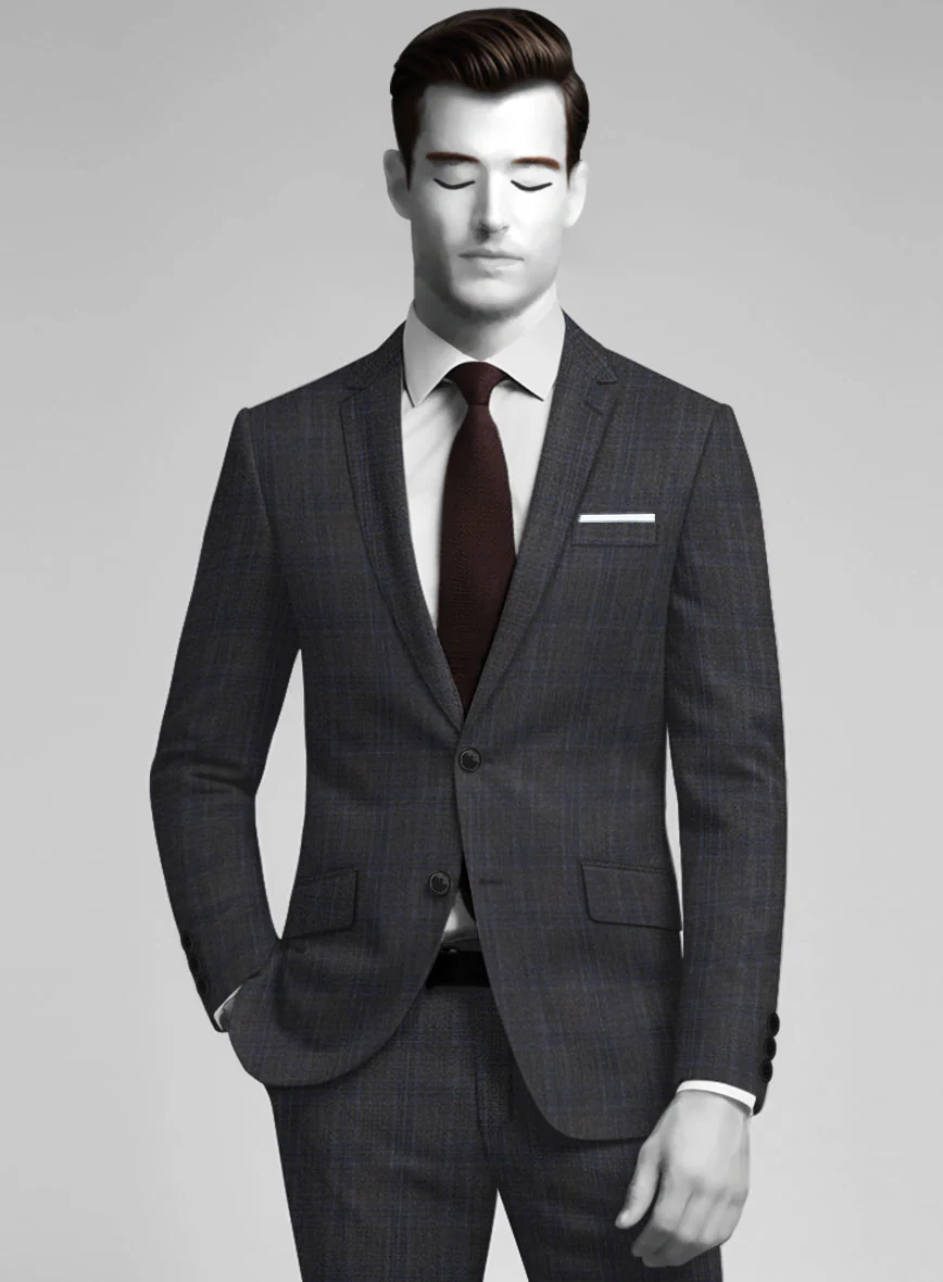 Napolean Gatsby's Charcoal Glen Wool Jacket - Image 2