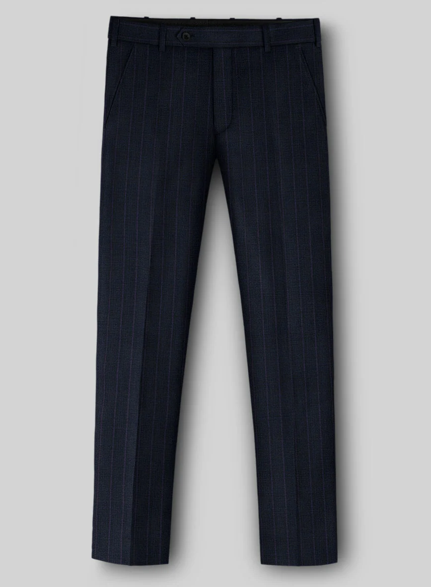 Napolean Gavino Stripe Blue Wool Suit - Image 5
