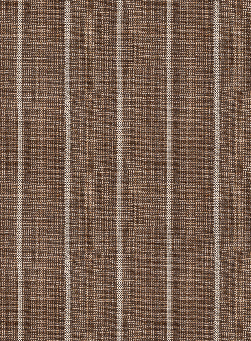 Napolean Gavino Stripe Brown Wool Suit - Image 10