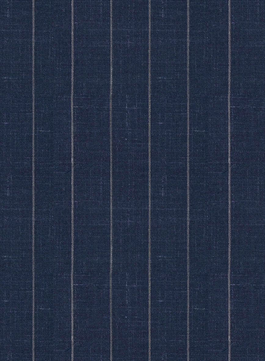 Napolean Genova Stripe Blue Wool Jacket - Image 3
