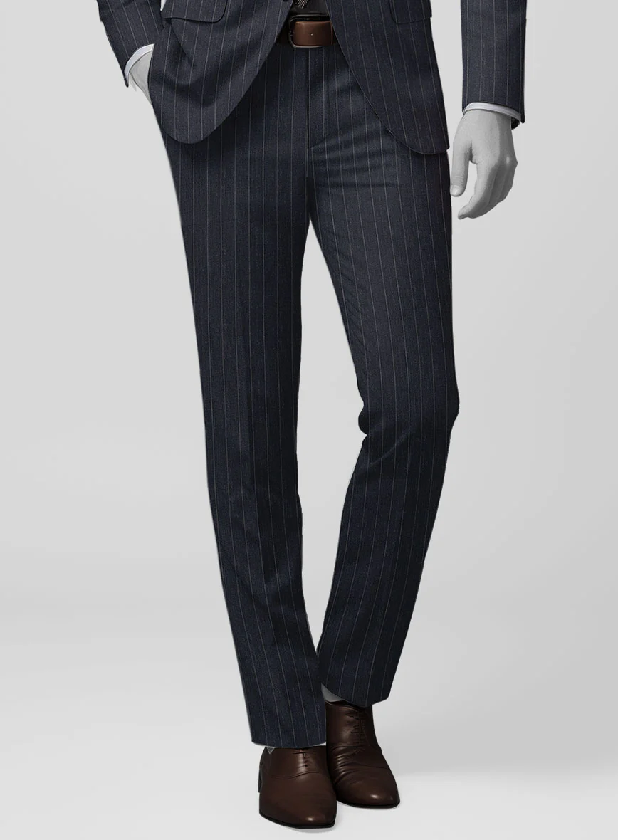 Napolean Genova Stripe Dark Blue Wool Pants