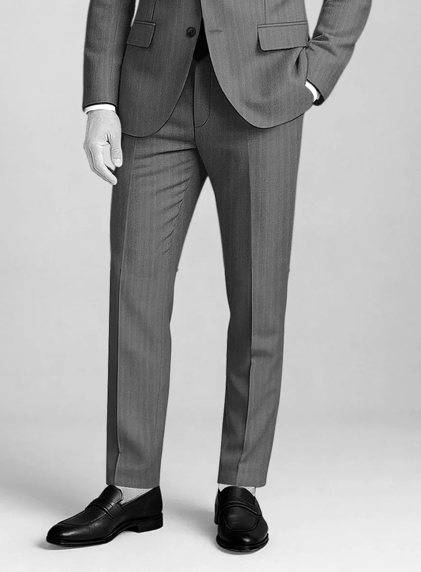 Napolean Gray Herringbone Wool Suit - Image 5