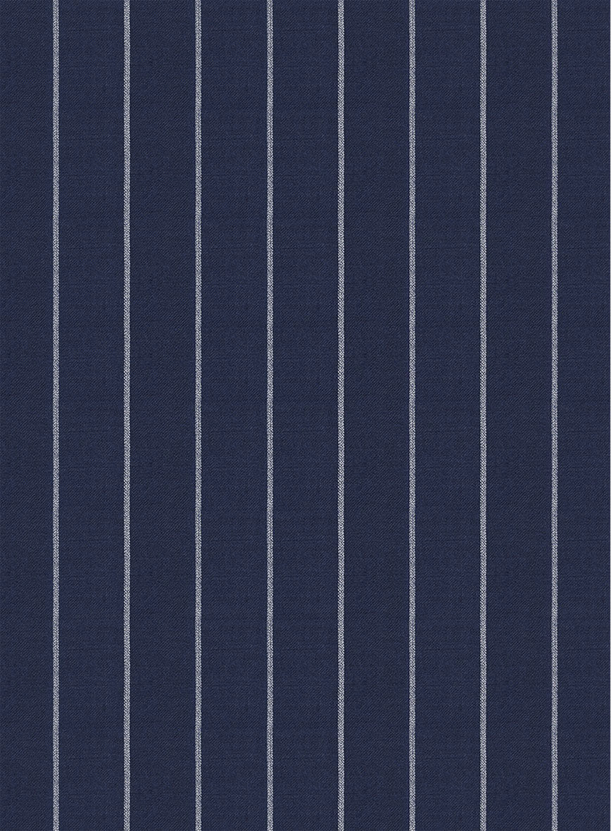 Napolean Ikel Stripe Space Blue Wool Suit - Image 6