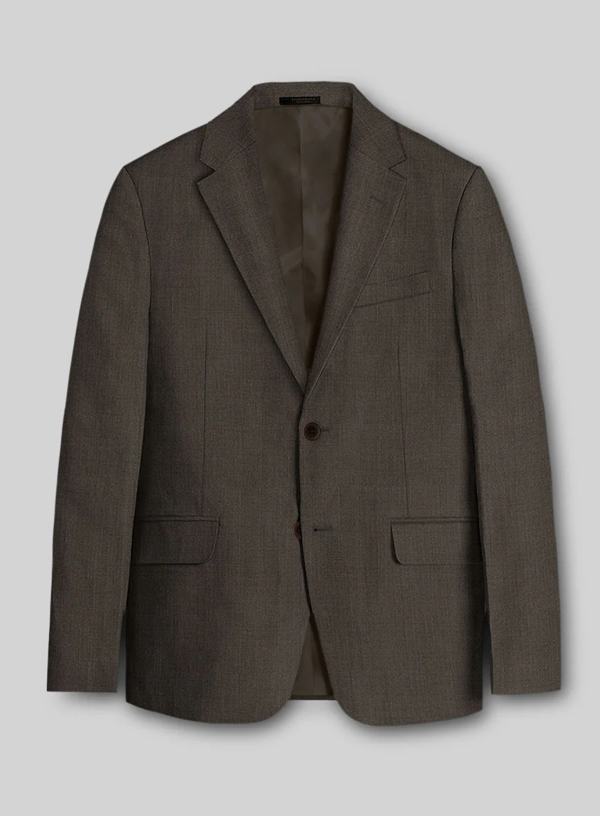 Napolean Intense Brown Wool Suit - Image 4