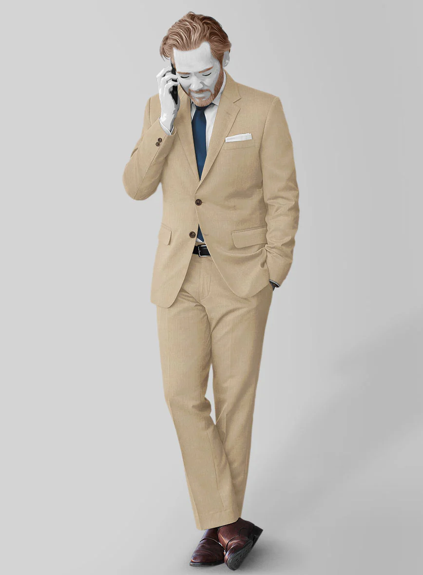 Napolean Khaki Wool Suit