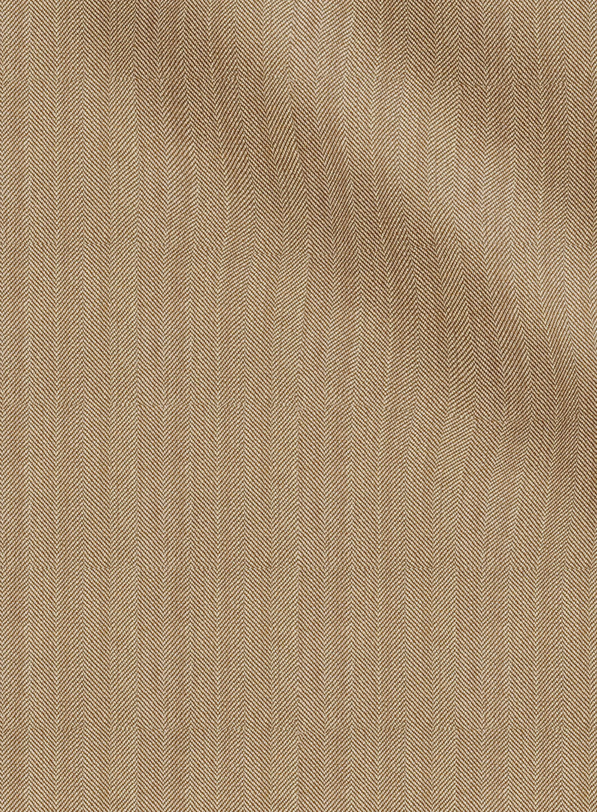 Napolean Lurvani Herringbone Biscotti Wool Pants - Image 3