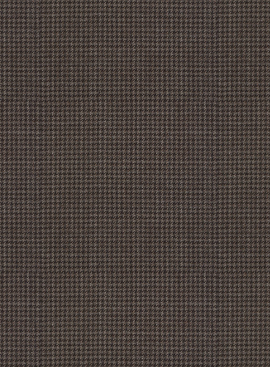 Napolean Mini Houndstooth Brown Wool Pants - Image 3