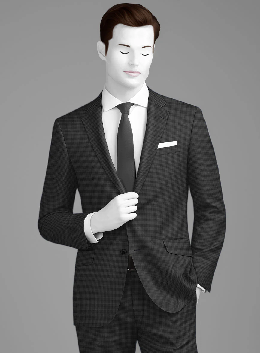 Napolean Mini Houndstooth Gray Wool Jacket - Image 2