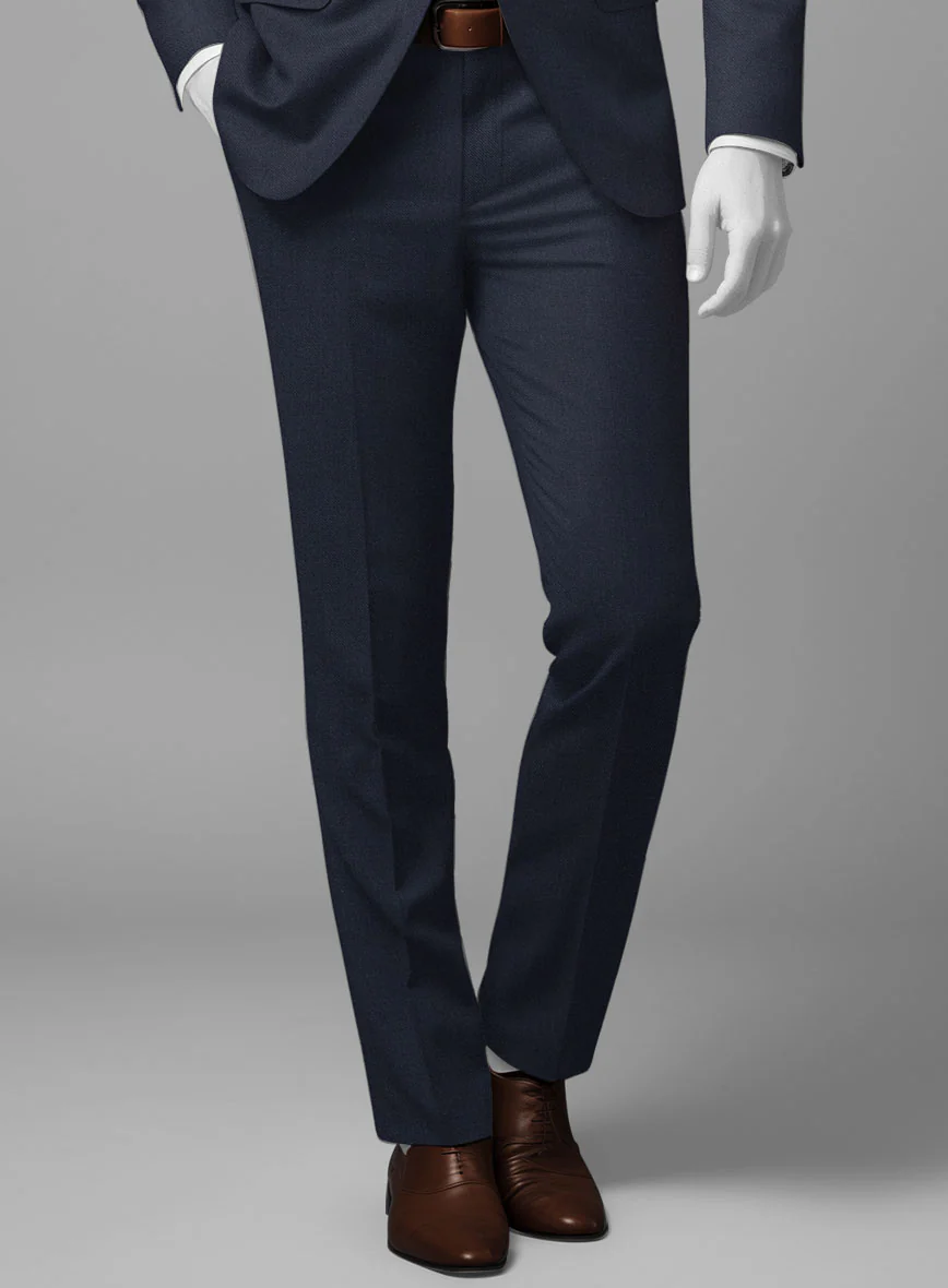 Napolean Navy Blue Wool Pants - Image 2