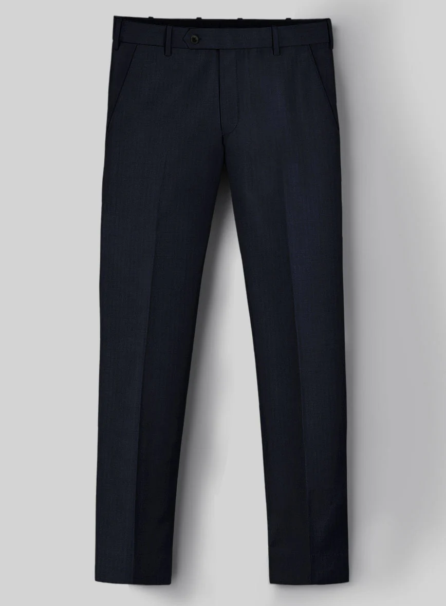 Napolean Navy Herringbone Wool Suit - Image 6